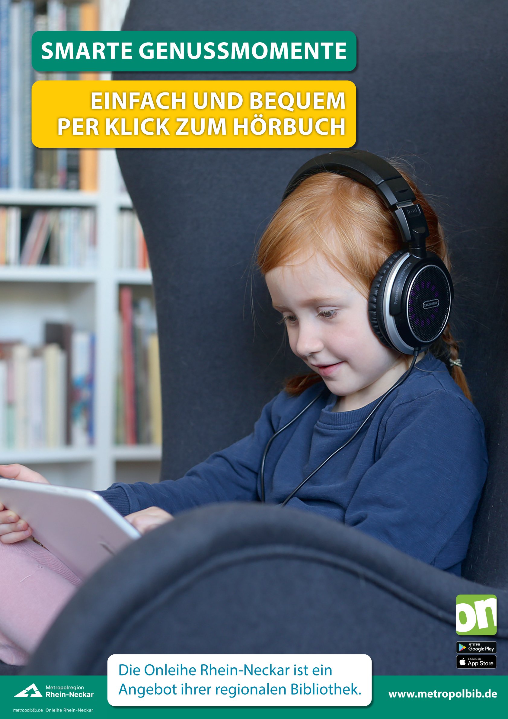 Kind mit Tablet und Kopfh&ouml;rern