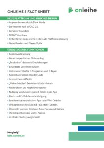 Onleihe 3 Fact Sheet