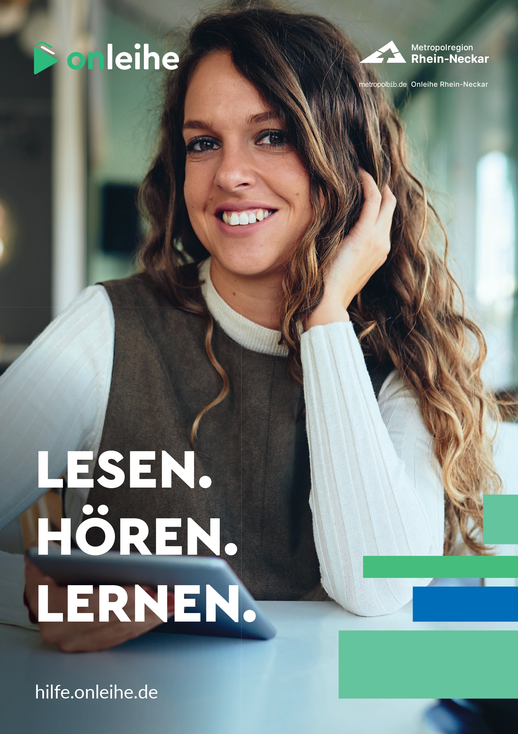 Onleihe 3 Plakat Studentin