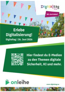 QR Code zur Literaturliste für den Digitaltag Plakat